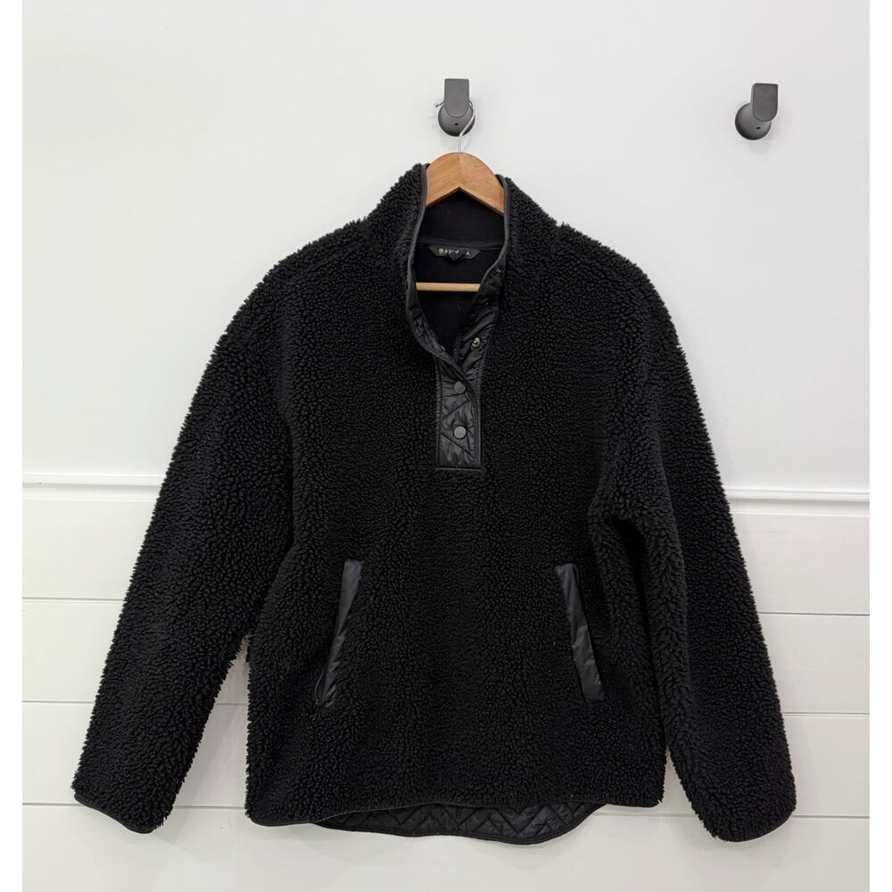 Women’s Athleta Cozy Sherpa Pullover In Black Size M